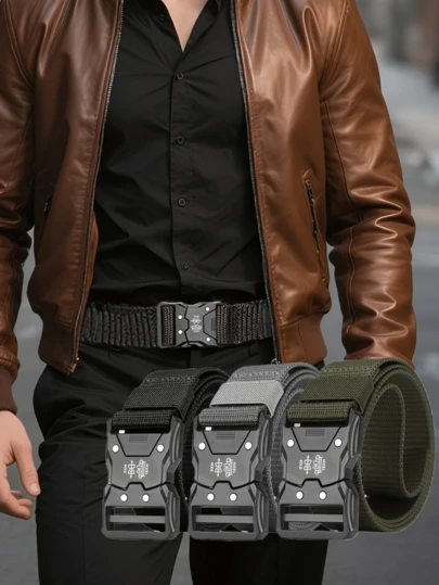 New Nylon Quick Release Tactical Belt - Suitable For Sportswear, Outdoor Training And Daily Wear For Men
