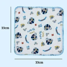 Set Of 5 Disney Mickey Mouse Baby Bibs 33x33cm With Crochet Hem - 100% Cotton Bibs, Soft Fabric, Excellent Size, Premium Quality, Baby Bib/Washcloth For Baby Layette - 米奇 - 查看 3