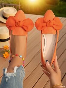 橙色絨面-橙色蝴蝶結