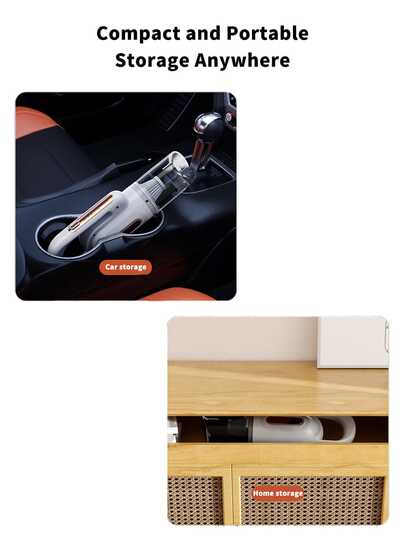 One 2000*2 MAh Mini Powerful Automatic Stofzuiger Cleaner, Cordless Home Cleaning Machine, Furniture, Keyboards, Cars, Sofas, Other Small Items. Holiday view 9