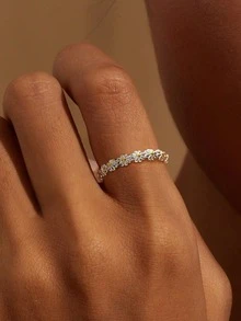 1 buah Cincin Bunga Daisy Perak Sterling 925, Hadiah Perhiasan Elegan untuk Wanita, Cocok untuk Pemakaian Sehari-hari dan Pesta - Cincin bunga aster - View 2