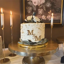 Monogram Cake Topper Acrylic Letter Cake Charm Flat Lay Cake Topper Wedding Acrylic Cake Topper Initials Personalized Wedding Cake Topper