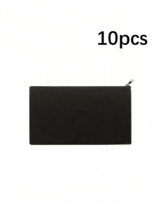 Blank Jute Zipper Bags Bulk, Cosmetic Bag Pencil Case For Cosmetics And Diy Crafts, Blank Cosmetic Bag - Khaki Pencil Bags Bulk Cosmetic Bag Multipurpose Travel Toiletries Bag Zip Bag Make Up Bag - Black - View 10