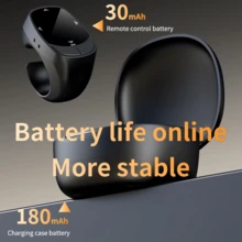 Bluetooth Remote Control Page Turner, Scrolling Ring Clicker For Camera Video Recording Shutter Selfie, Rechargeable Finger Remote For Smartphone Tablets Suitable For Summer Vacation, Travel Holiday, Portable Camera Shutter Vacation Travel Camera Clicker Phone Clicker Phone Remote