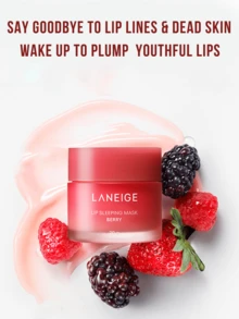 LANEIGE Berry Lip Sleeping Mask 20G/0.70OZ - HOT Dermatologist-Tested Berry Extracts + 3% Shea Butter, 4-Week Improvement In Lip Lines & Brightness, Nourishes Dry/Chapped Lips, Overnight Repair & Daytime Makeup Primer For Sensitive/Lip-Damaged Skin - Laneige Sleeping Lip Mask, Berry Flavor - View 5