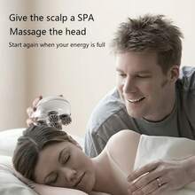 Portable USB Silicone Scalp Massager, With 4 Detachable Massage Claws, 3 Adjustable Modes, Deep Relaxation Body Massage Tool, Scalp Scratch Massage Brush, Cat/Dog Massager - Multicolor - View 7