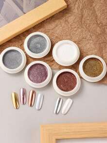 12色炫彩美甲粉，12色全息炫彩镜面美甲粉套装，极光彩虹闪粉美甲粉，适用于美甲设计 - 彩色 - 查看 5