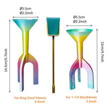MINAMIZU Manual Conical Cigarette Loader, Fits Mini Cone 1-1/4" To Extra Large Pre-Rolled Cone Papers - Wax-Free Jewelry Making Tool, With Funnel And Scoop Design, Quick & Efficient Cone Rolling Machine Accessory, Easy To Use, Durable Construction, Suitable For Men & Women, Great For Holiday Gifts! - 彩色 - 查看 7
