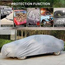 Funda Protectora para Auto y SUV de PEVA | Impermeable, Antisol, Aislante Térmico, Totalmente Envolvente, Universal para Todas las Estaciones - Gris - Ver 4