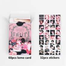 60 st. LOMO-kort + 32 st. klistermärken, HD-fotokort, FANS-MERCHANDISE, Album, Konsertartiklar, Julklapp, Liten present, Samlarobjekt
