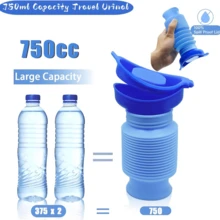 Kit With 2 Silicone Female Urinals, Portable Urinals, Bladder Control Devices For Travel, Female Siphon Urinals For Standing Use, Emergency Urinals For Cars, Emergency Urinals For Outdoor Camping, Suitable For Pregnant Women. - Màu xanh lam - Xem 3