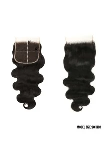 WOWANGEL 6x6 Realistic High Definition Lace Wig, Ultra-Thin Invisible Lace, Pre-Plucked Water Wave Brazilian Remy Hair Wig, Free Parting, Natural Hairline, 14-22 Inches - Natural & Black - View 2