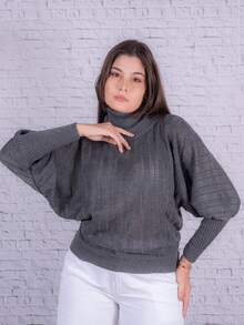 Women Sweaters - Màu xám đen - Xem 7