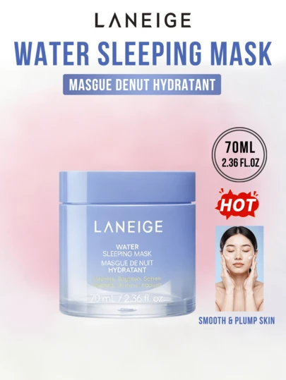 Laneige มาส์กนอนน้ำ 70 มล./2.36 ออนซ์ - HOT 96.77% ผิวกระจ่างใสขึ้นและกระจ่างใสขึ้น | สารสกัดจากยีสต์พืชที่ได้รับการจดสิทธิบัตร ซ่อมแซมผิวข้ามคืน | เติมความชุ่มชื้นอย่างล้ำลึกเพื่อผิวเรียบเนียน อิ่มเอิบ | สูตรไม่ต้องล้างออก พกพาสะดวก เพื่อผิวผ่อนคลายหลังออกแดดและฟื้นบำรุงตลอดคืน