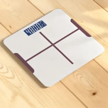 Báscula electrónica con una capacidad máxima de 180 kg, con pantalla LCD de alta definición, plataforma de pesaje extraancha y función de pesaje electrónico de alta precisión, adecuada para uso doméstico. - Blanco - Ver 8