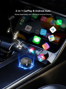 Spedal 无线 CarPlay 适配器和 Android Auto Dongle，快速自动连接，小巧即插即用无线 CarPlay 转换器，兼容 和 Android，USB/USB-C 接口，无延迟，无缝重连（黑色） - 323P-6 - 查看 5