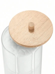 1/3pcsWooden Lid Sign Box Bamboo Lid Cosmetic Box Storage Box Cosmetic Organizer Box Ornament Transparent Makeup Removal Box