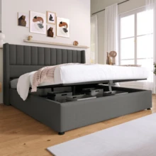 Bed Frames - Grey + Linen + 180cm*200cm - View 1