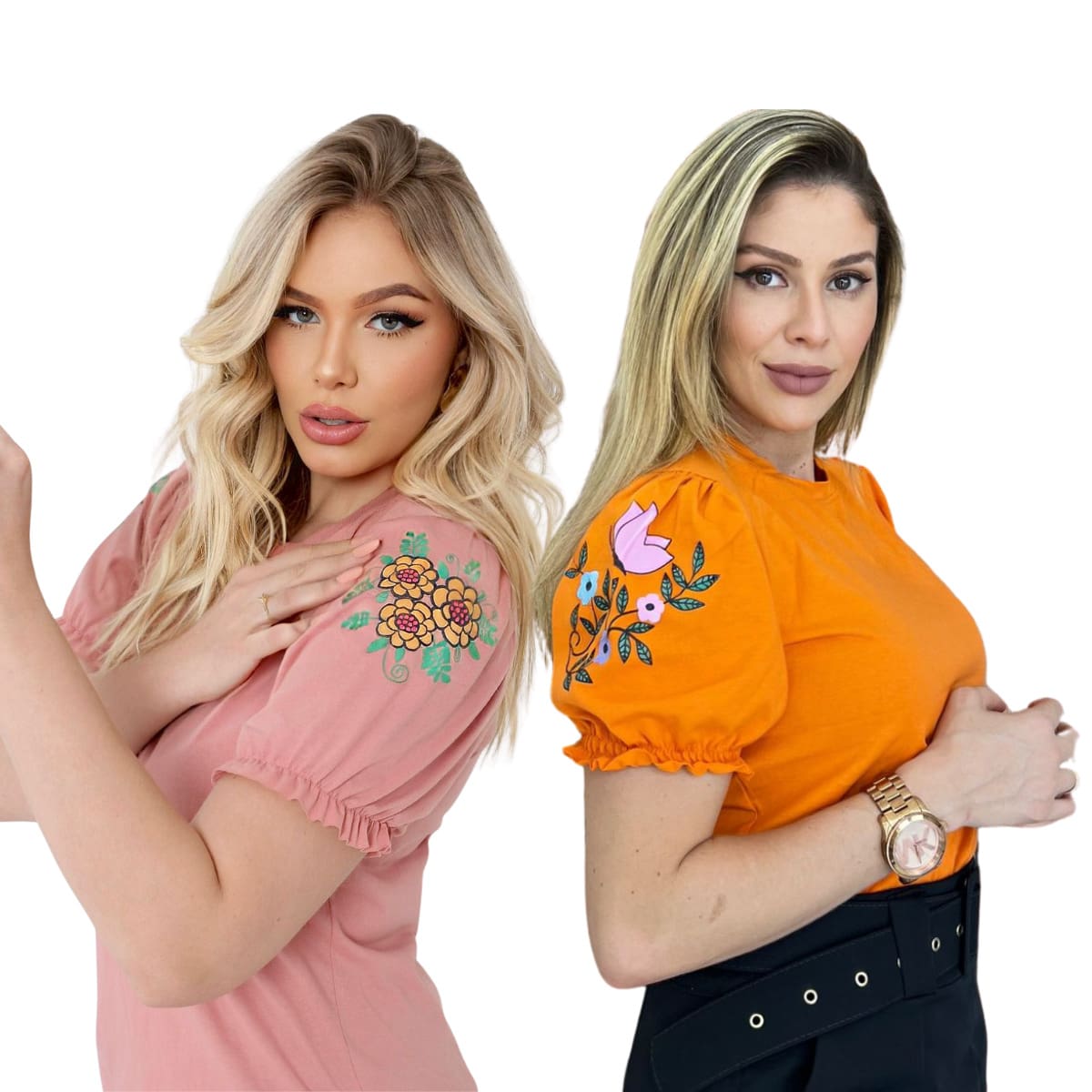 Kit 2 Blusas Estilo Princesa – Conforto com Estampa Delicada