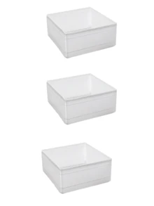 Multi-Piece Set Of Solid Color Oxford Cloth Washable Lidless Storage Boxes, Suitable For Storing Cosmetics, Underwear, Toilet Paper, Desktop Clutter, Small-Sized Items Like Lipstick, Decorating Room, Bedroom, Wardrobe, Living Room Remote Controls, Keeping Clutter Organized With Different Sizes For Various Organizing Needs