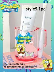 SpongeBob SquarePants 1 chiếc cốc súc miệng SpongeBob dày dặn, có thể dùng làm chậu rửa mặt, giá đựng bàn chải đánh răng, cốc súc miệng bằng nhựa, họa tiết hoạt hình, phù hợp cho cả nam và nữ, dễ thương khi đánh răng, vật trang trí tiệc tùng tuyệt vời cùng bạn bè, cũng là một món đồ trang trí tiệc xuất sắc. - Nhiều màu - Xem 13