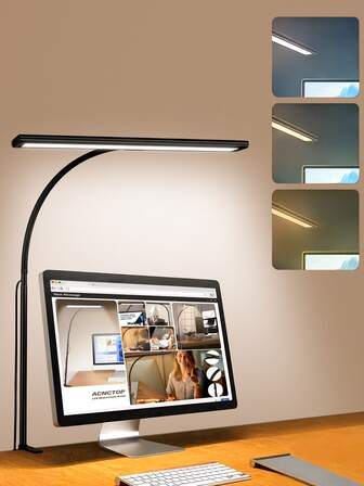 Yogle [ LED Reading Lamp] Adjustable Swivel LED Screen Reading Lamp - Modern Solid Color, Brushed Metal Finish, USB Power Supply, Push-Button Switch - Suitable For Home/Office Decoration, Various Room Types