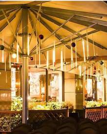 Tira de Luces Guirnalda 262 Luces Digitales Navideñas  LED Max  Efecto meteoro 3 metros  Dosyu Lluvia Serie 8 Tubos 30cm - Blanco Cálido - Ver 6