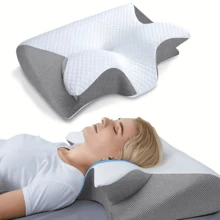 Butterfly Memory Foam Pillow, Ergonomic Neck Support & Relaxation, Suitable For Back/Side Sleepers, Christmas Gift, 4-Season Use - Multicolor - View 1