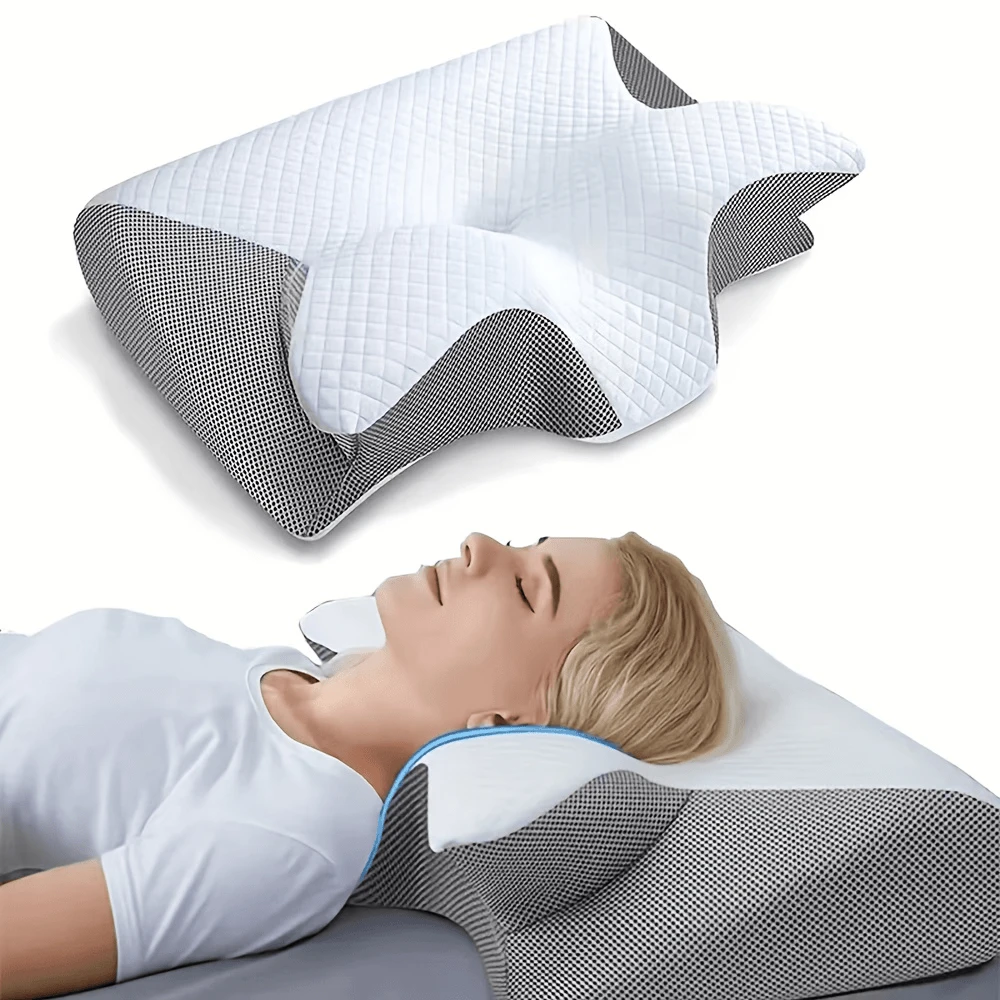 Poduszka z pianki memory butterfly, ergonomiczne podparcie szyi i relaks, odpowiednia dla osób śpiących na plecach i boku, prezent świąteczny, do użytku przez cały rok - Wielokolorowe - Zobacz 1