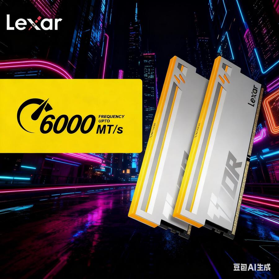 Lexar DDR5 6000 32GB (16GB*2) RAM Kit - Gaming Heatsink, Desktop Memory, CL36, Domestic Chips, Thor Gen 2 Heatsink (Black) | Ideal For Esports Gaming/High Frame Rate Performance/Multitasking/DIY PC Upgrades - Black - View 1