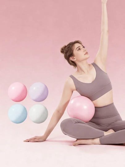 25 cm mini anti-burst pilatesboll, lämplig för core styrketräning, fitnessyoga, rehabilitering efter förlossningen, stabil, lämplig för daglig yoga, även lämplig för Halloween, jul, Thanksgiving och andra högtider, bästa presenten för kvinnor