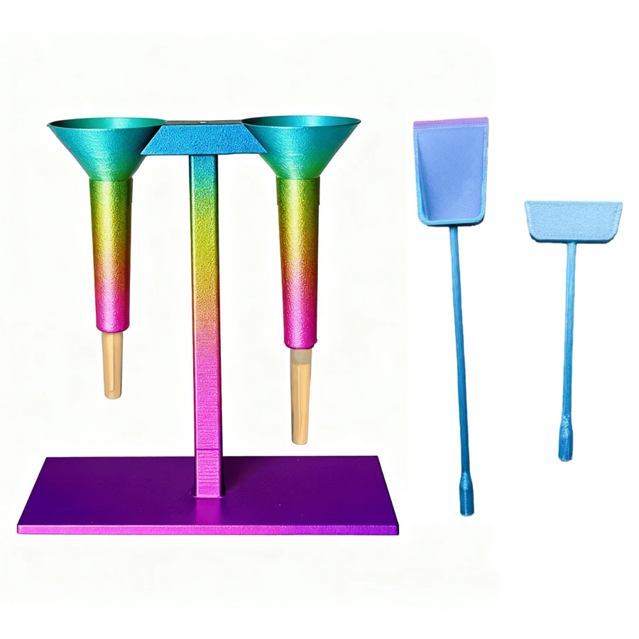 MINAMIZU Manual Conical Cigarette Loader, Fits Mini Cone 1-1/4" To Extra Large Pre-Rolled Cone Papers - Wax-Free Jewelry Making Tool, With Funnel And Scoop Design, Quick & Efficient Cone Rolling Machine Accessory, Easy To Use, Durable Construction, Suitable For Men & Women, Great For Holiday Gifts! - 彩色 - 查看 1