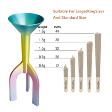 MINAMIZU Manual Conical Cigarette Loader, Fits Mini Cone 1-1/4" To Extra Large Pre-Rolled Cone Papers - Wax-Free Jewelry Making Tool, With Funnel And Scoop Design, Quick & Efficient Cone Rolling Machine Accessory, Easy To Use, Durable Construction, Suitable For Men & Women, Great For Holiday Gifts! - 彩色 - 查看 6