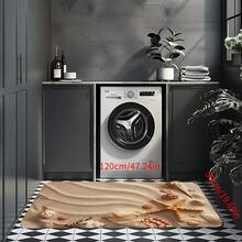 1pc Ocean Coastal Starfish Seashell Bathroom Rug, Non-Slip Washable Standing Mat, Fun Laundry Room Rug, Funny Shower Mat, Home Decor, Bathroom Rug, Bathroom Carpet