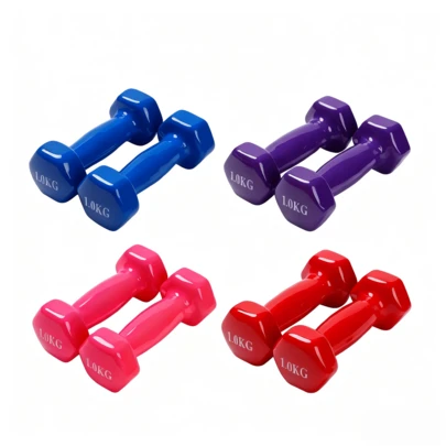 Conjunto de 2 halteres para treinamento de força e ganho de massa muscular, feitos de metal sólido, antiderrapantes e resistentes ao desgaste. Ideais para exercícios em casa, academias e escritórios. Adequados para adultos e adolescentes. 1 conjunto com 2 peças.