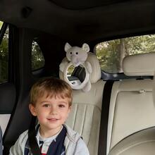 带凸面镜的婴儿布书，带镜子的视觉训练玩具，适用于婴儿车、婴儿床挂件