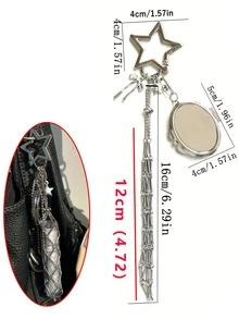 金属口红收纳钥匙扣,配有可替换不锈钢网袋,心形和星形口红盒钥匙扣,内置迷你镜子,时尚悬挂装饰,适合存放润唇膏和化妆品,是手提包和钱包的时尚配饰,便携式化妆用品,是女性、女孩、爱美人士的理想之选,也是送礼佳品。 - 彩色 - 查看 12