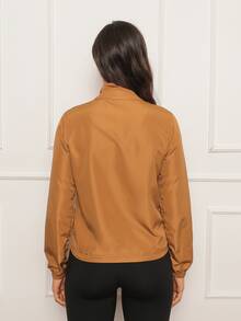 Women's Microfiber Jacket, Water Resistant And UV Protected - Versatile, Comfortable, Stylish, Fitness & Gym - Camel - View 6