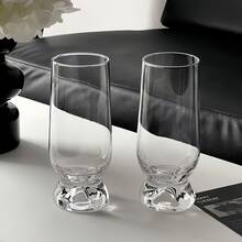 1个简约INS风时尚创意山景杯，透明玻璃杯，适用于饮料、水、咖啡等，现代玻璃杯，适合家庭、酒吧、餐厅使用，极具吸引力，耐热，可居家摆放，户外携带，饮料容器，餐厅用杯，生日/节日礼物 - 彩色 - 查看 4