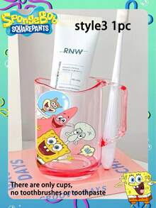 SpongeBob SquarePants 1 chiếc cốc súc miệng SpongeBob dày dặn, có thể dùng làm chậu rửa mặt, giá đựng bàn chải đánh răng, cốc súc miệng bằng nhựa, họa tiết hoạt hình, phù hợp cho cả nam và nữ, dễ thương khi đánh răng, vật trang trí tiệc tùng tuyệt vời cùng bạn bè, cũng là một món đồ trang trí tiệc xuất sắc. - Nhiều màu - Xem 7