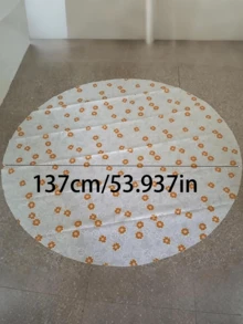1pc European & American Style Waterproof Tablecloth, Nordic Minimalist Round Table Placemat, Heatproof, Waterproof, Oil-Proof, Non-Slip, Easy To Clean, Suitable For Home Dining Table/Desk, Hotel, Outdoor Camping - Multicolor - View 3