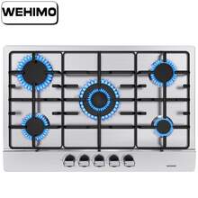 IsEasy Domino Gas Hob With 5 Burners, Stainless Steel, Built-In Appliance, 76 Cm, 10500 W, 5 Cooking Zones (2700 W + 1750 W + 3300 W + 1750 W + 1000 W), Suitable For Propane And Natural Gas. - EU C Type Plug(220-240V) - View 11