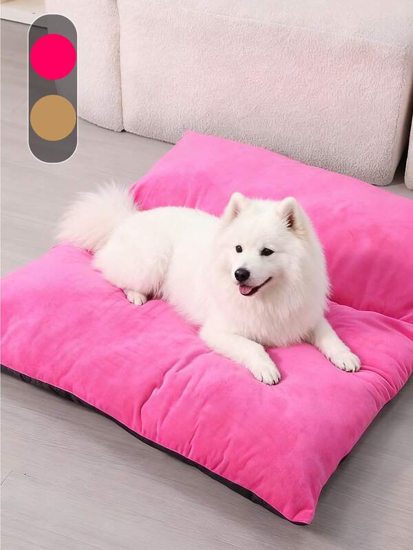 LANGXINGCS 1pc LANGXINGCS Foldable Pet Bed, Soft & Comfortable Dog Sofa With Anti-Slip Bottom, Crystal Super Soft Plush Cat Sofa, Suitable For Small, Medium And Large Cats And Dogs, Winter
