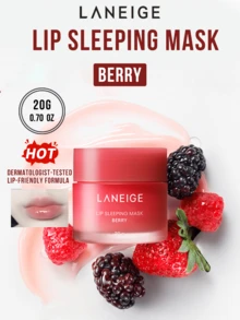 LANEIGE Berry Lip Sleeping Mask 20G/0.70OZ - HOT Dermatologist-Tested Berry Extracts + 3% Shea Butter, 4-Week Improvement In Lip Lines & Brightness, Nourishes Dry/Chapped Lips, Overnight Repair & Daytime Makeup Primer For Sensitive/Lip-Damaged Skin - Laneige Sleeping Lip Mask, Berry Flavor - View 2