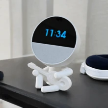 Suporte Alexa Echo SPOT. Tema Robert Gagumelo. Presente, decoração criativa, stand de mesa - Multicolorido - Visão 5