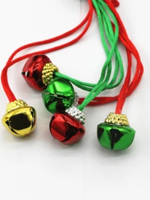 铃铛手链、项链、DIY铃铛吊坠、红绿绳挂饰、可调节腕带长度、家居装饰、绳子材质、结实耐用、持久耐用，适用于咖啡馆、酒店、酒吧、办公室、客厅、卧室等场所，可送给家人、爱人、朋友、同学、同事，也适合情人节、母亲节、圣诞节、新年等节日。 - 彩色 - 查看 2