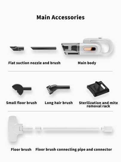 One 2000*2 MAh Mini Powerful Automatic Stofzuiger Cleaner, Cordless Home Cleaning Machine, Furniture, Keyboards, Cars, Sofas, Other Small Items. Holiday view 10