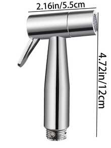 高压喷枪，手持式淋浴喷头，适用于浴室、马桶、坐浴盆清洁，ABS喷枪水龙头，浴室马桶增压喷头套装 - 彩色 - 查看 4