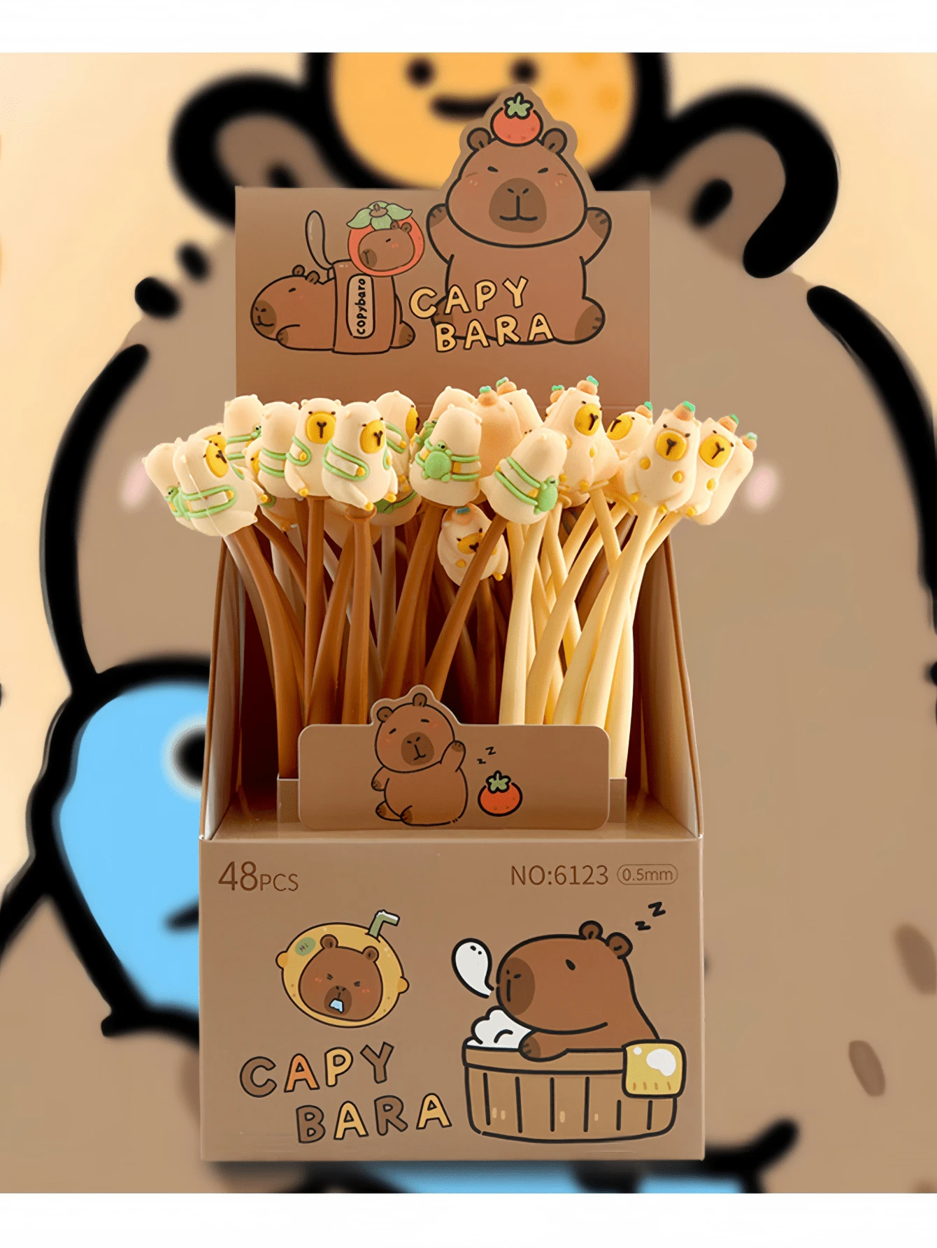 Capybara-Shaped Shaking Ballpoint Pen - Cute Internet-Famous Guinea Pig Soft Rubber Design, ST Refill, Stationery For Students' Study