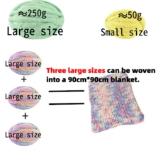 250g/50g Chunky Chenille Yarn For Hand Knitting,Fluffy Soft Jumbo Yarn By Circular Needle & Crochet Hook,Super Bulky Big Yarn For Chunky Blanket,Large Thick Arm Knitting Yarn, DIY For Arm Knit Blanket Cushion Bed Sofa Home Decor - Multicolor - View 5